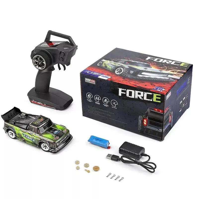 Coche RC 1/28, 4WD, 30 Km/H con Luces LED y Chasis de Metal