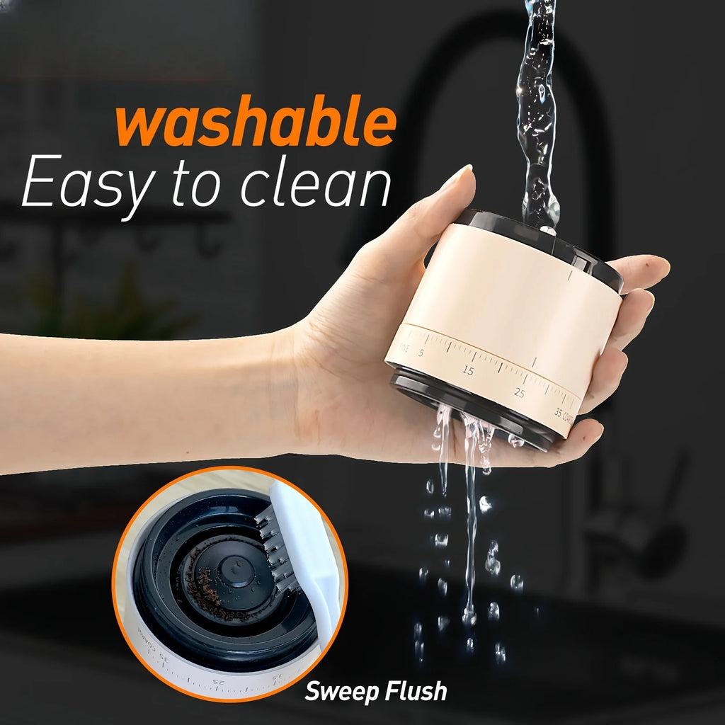 Molinillo de café eléctrico portátil, 38 engranajes, carga USB externa ajustable, Mini máquina de café recargable de 1500mAh para el hogar