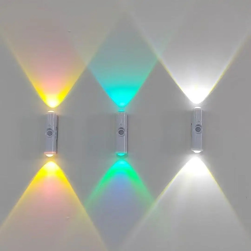 Lámpara de Noche Inteligente RGB con Gradiente, Sensor de Movimiento Magnético, Recargable, para Dormitorio, Baño, Armario, Jardín, Decoración del Hogar