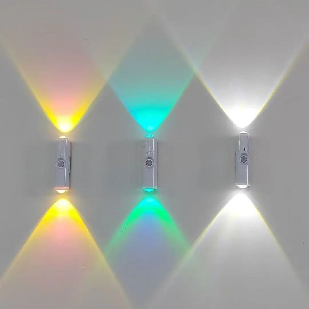 Lámpara de Noche Inteligente RGB con Gradiente, Sensor de Movimiento Magnético, Recargable, para Dormitorio, Baño, Armario, Jardín, Decoración del Hogar