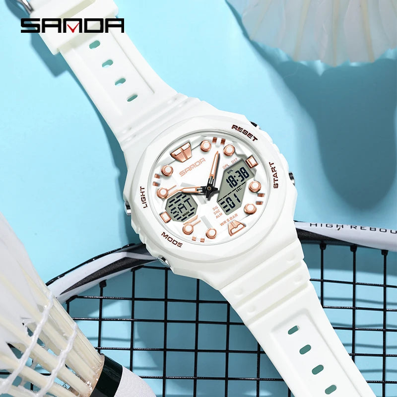 Reloj Digital SANDA 6200 para Hombre, Deportivo LED Impermeable 50M