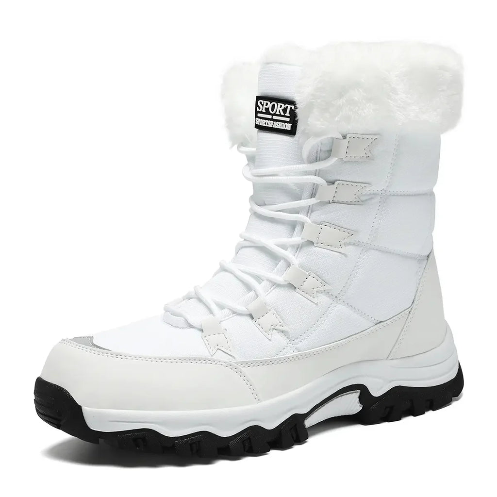 Botas de nieve para mujer forradas de felpa antideslizantes y cálidas