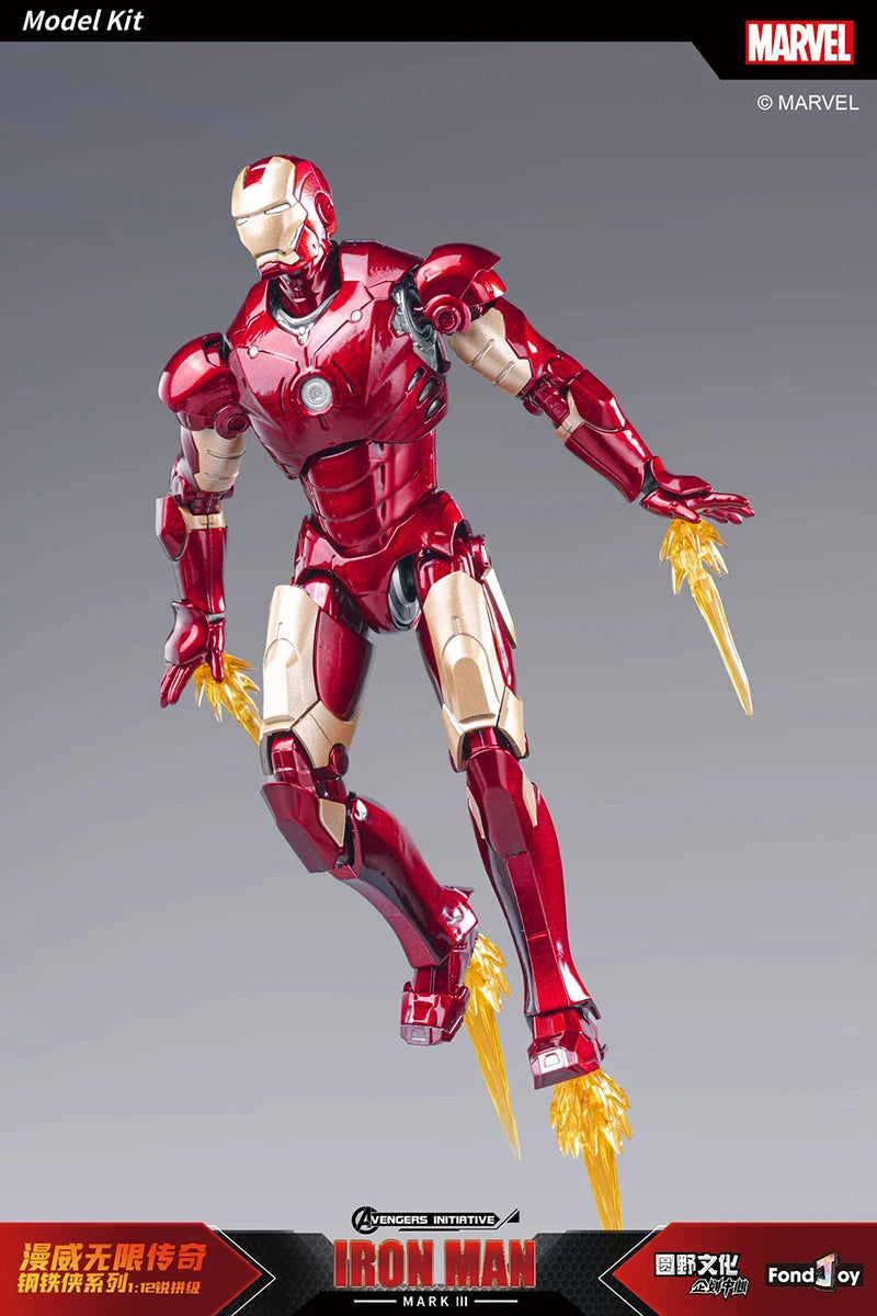 Caliente Fondjoy Marvel IronMan MK3 ensamblar juguetes Iron Man modelo 15cm Material ABS 1/12 escala figuras de acción juguetes niño regalos de cumpleaños