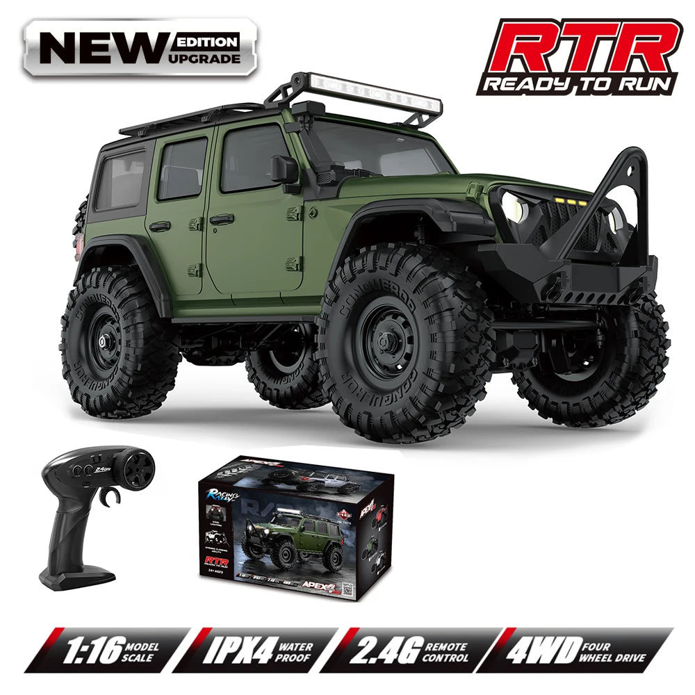 Coche RC 1:16 Monster Truck 4WD, Todoterreno Eléctrico, Regalos para Niños
