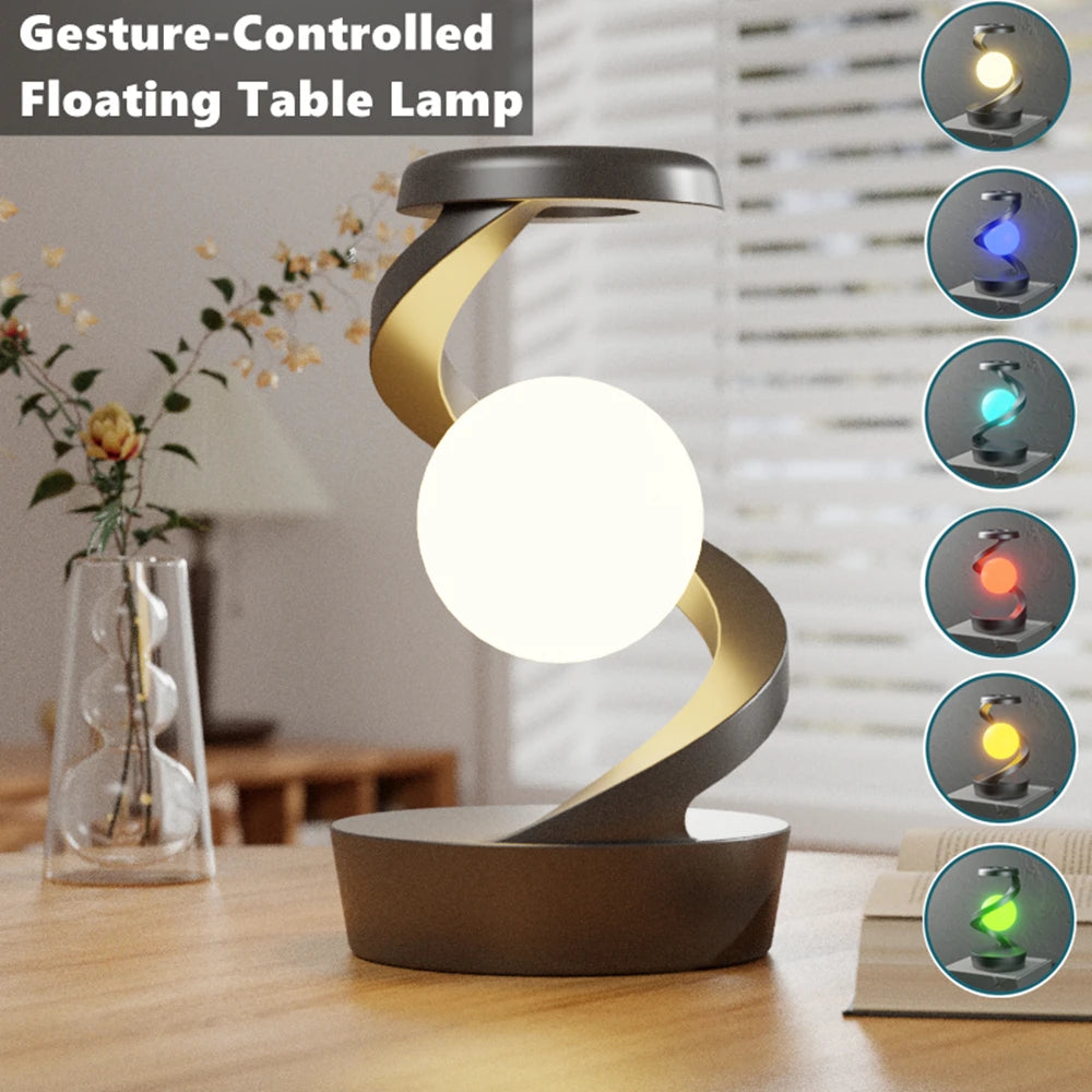 Lámpara de Mesa Flotante con Cargador Inalámbrico RGB