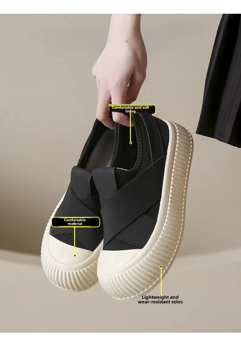 Zapatillas de Mujer Transpirables con Plataforma y Suela Gruesa