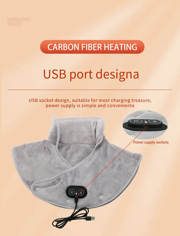 Almohadilla Térmica para Cuello y Hombros con Vibración
