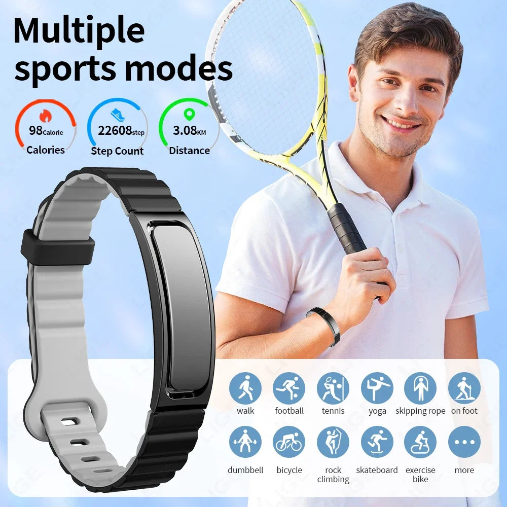 Pulsera inteligente con monitor cardíaco y seguimiento de sueño
