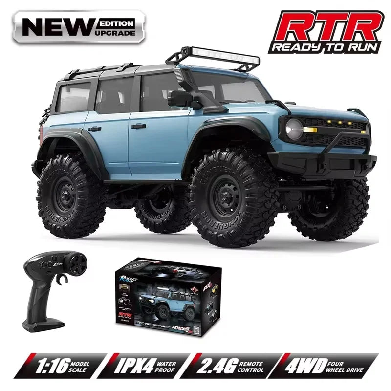 Coche RC 1:16 Monster Truck 4WD, Todoterreno Eléctrico, Regalos para Niños