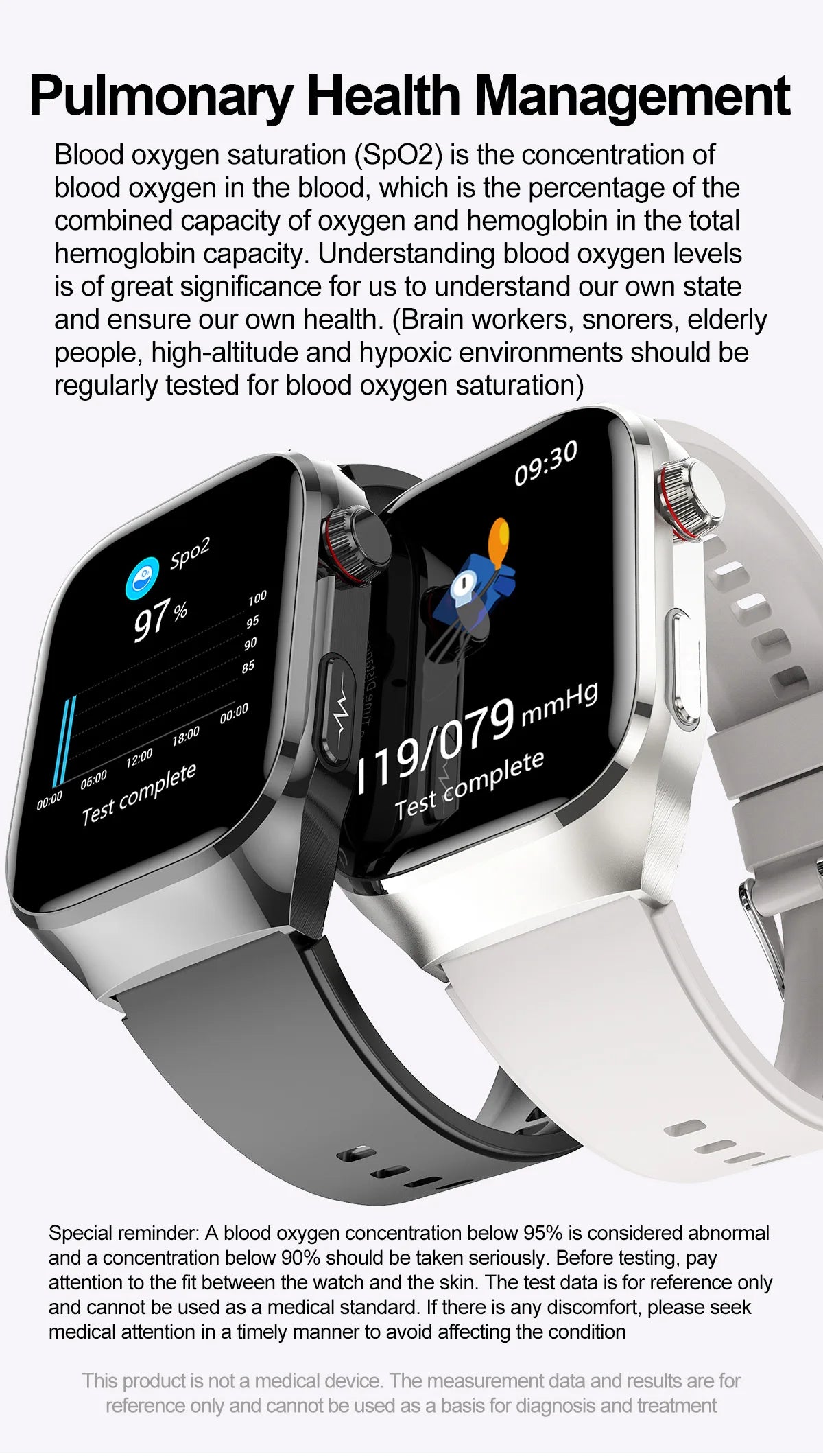 Reloj Inteligente ECG Presión Arterial Bluetooth