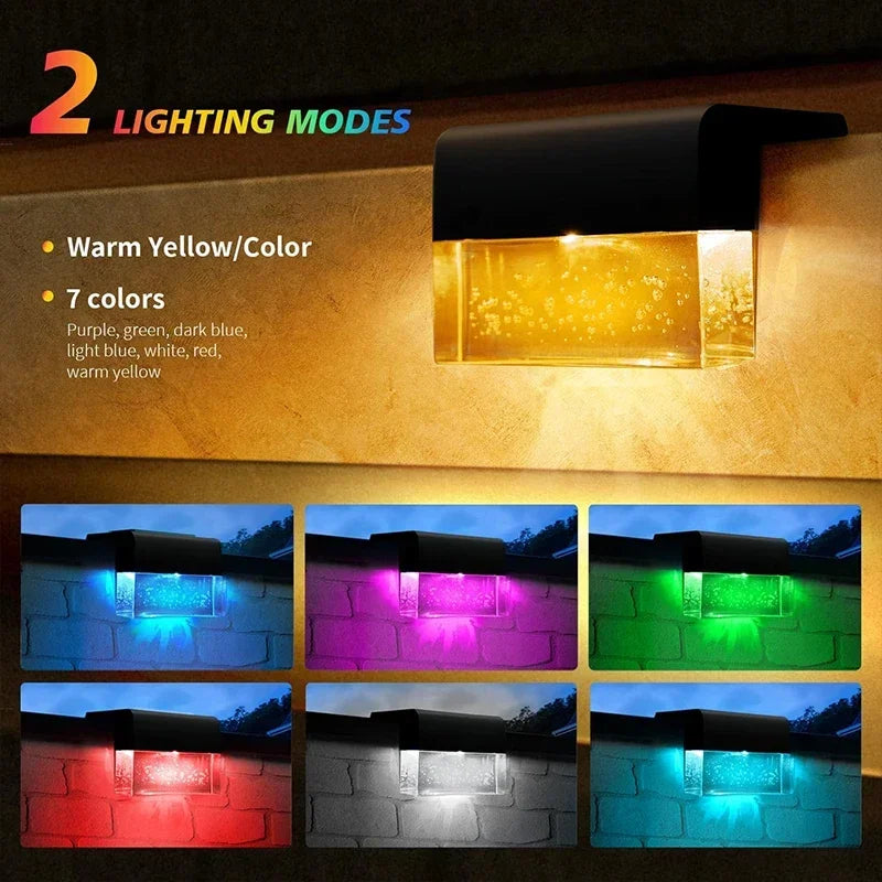 Luces Solares de Cubierta para Valla y Escalones