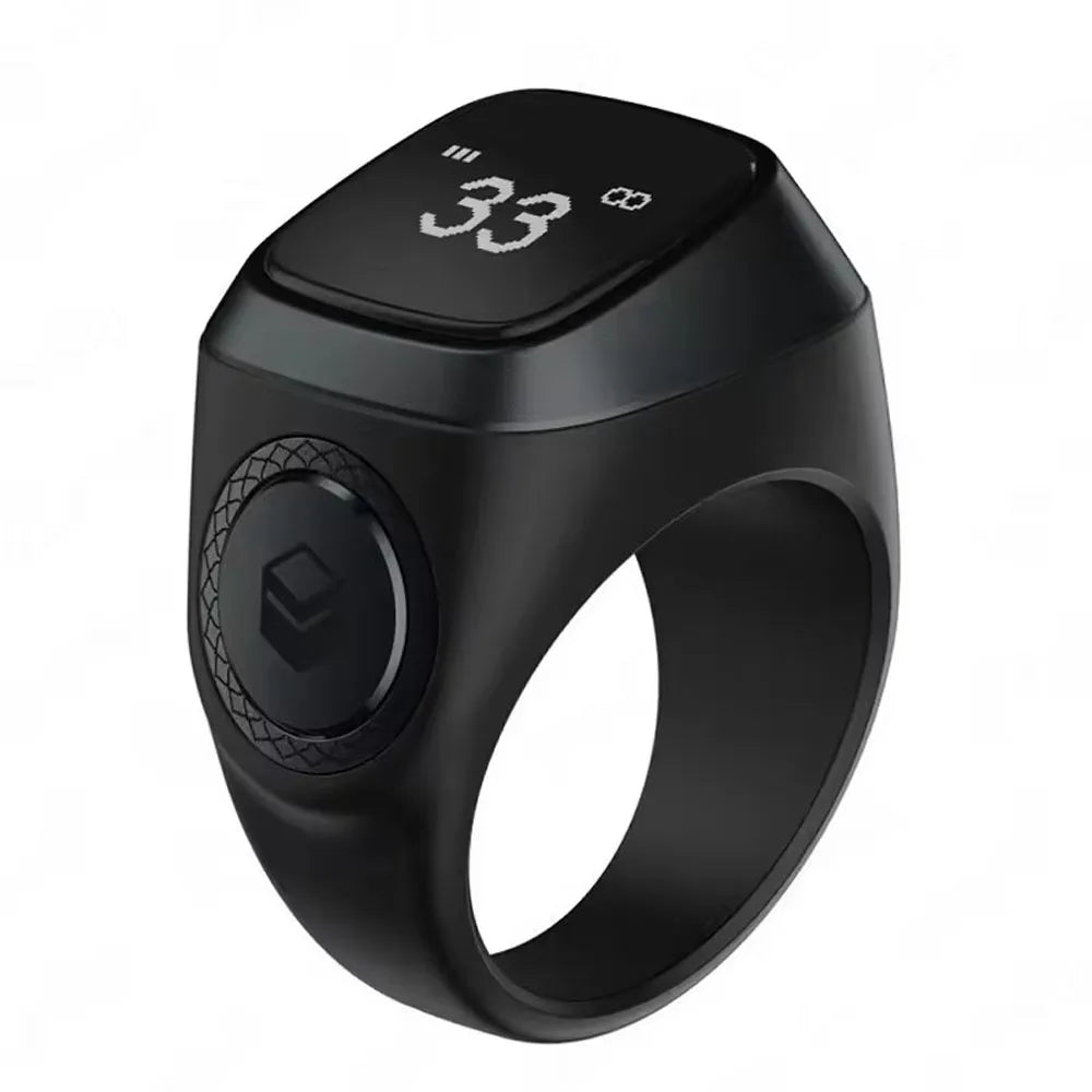 2026 Qibla Smart Zikr Ring elogio Tasbih Tally contador Digital electrónico para musulmanes 5 tiempo de oración recordatorio de vibración impermeable
