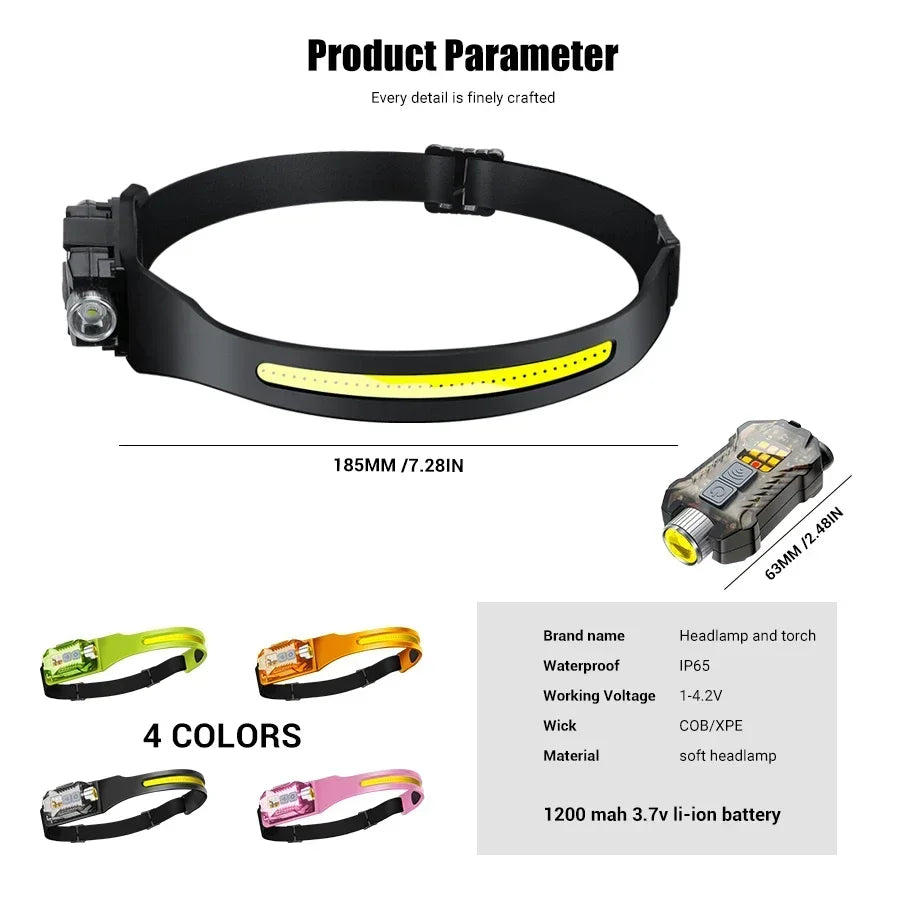 Faro LED Recargable Alta Potencia para Exterior y Pesca