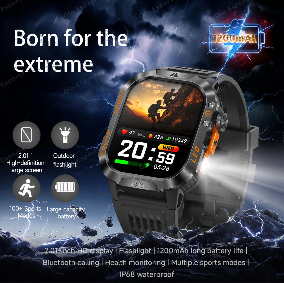 Reloj Inteligente Deportivo 2.01 Llamadas Bluetooth