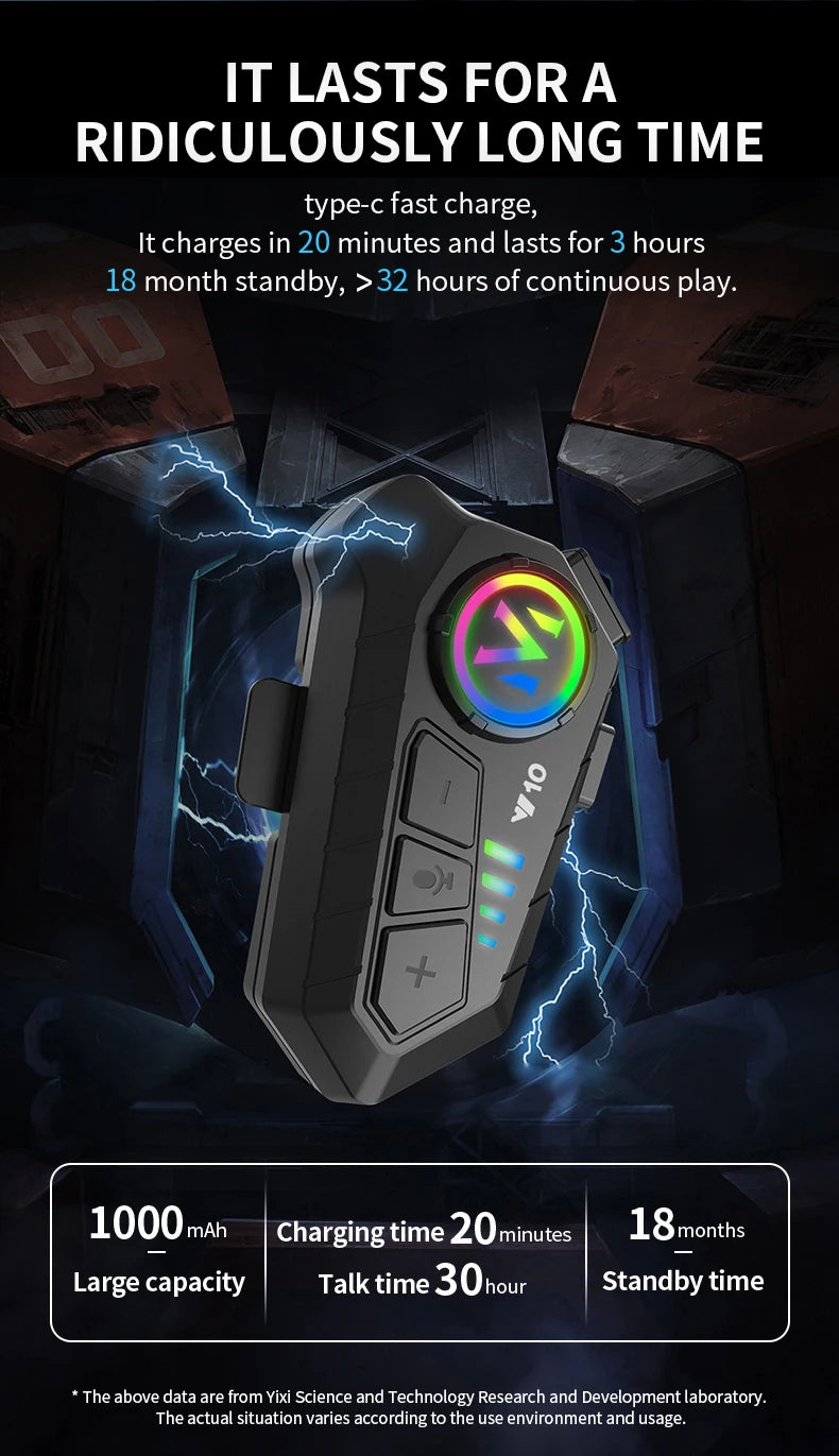 Y10 Kit Bluetooth para Casco de Moto Manos Libres