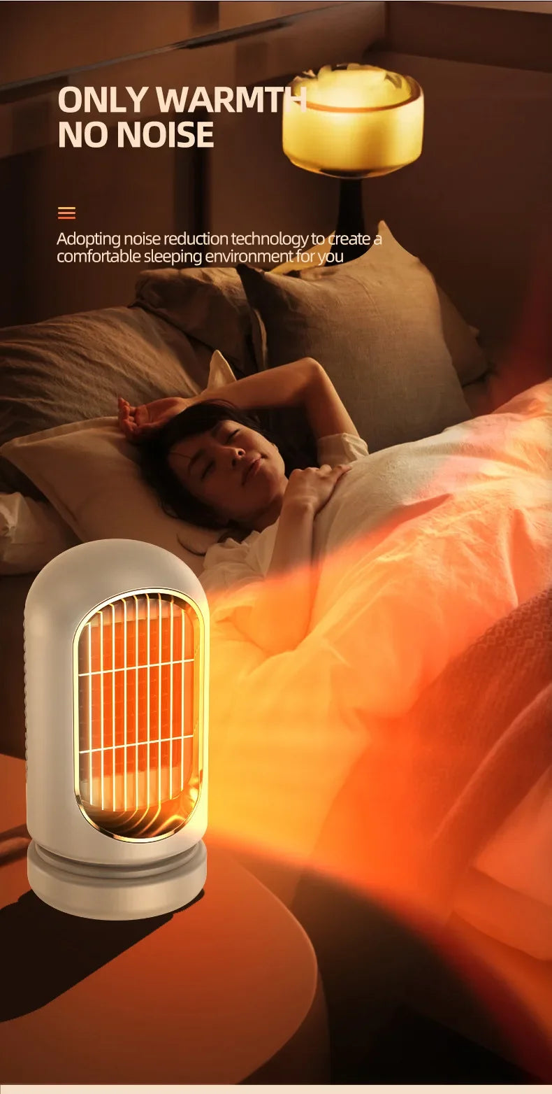 Calentador doméstico pequeño, temperatura constante duradera, añadir rápidamente seguridad y ahorro de energía, protección de apagado, calentador eléctrico