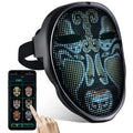 Máscara de luz LED inteligente programable con control por aplicación Bluetooth y pantalla para fotos personalizadas para cosplay, fiestas de Halloween