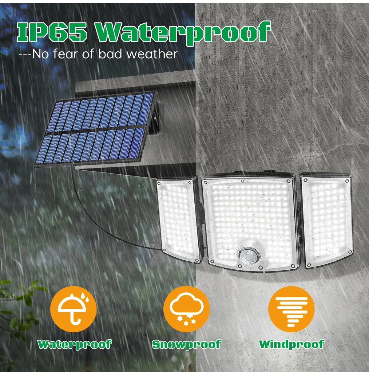 Luz Solar LED 278 Cuentas para Jardín con 3 Modos y Mando