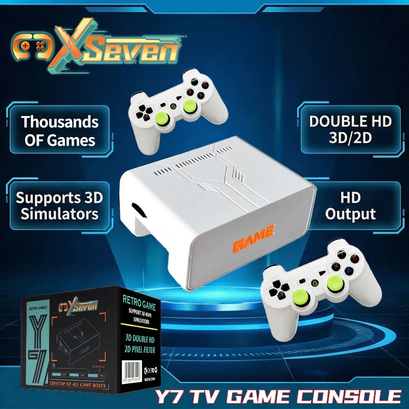 Coopreme X7 Y7 Actualizada Consola de Juegos Super TV con Salida HD, Joystick, Doble Controlador, Juegos de Lucha, Consola de Juegos PSP para el Hogar, Más de 10000 Juegos