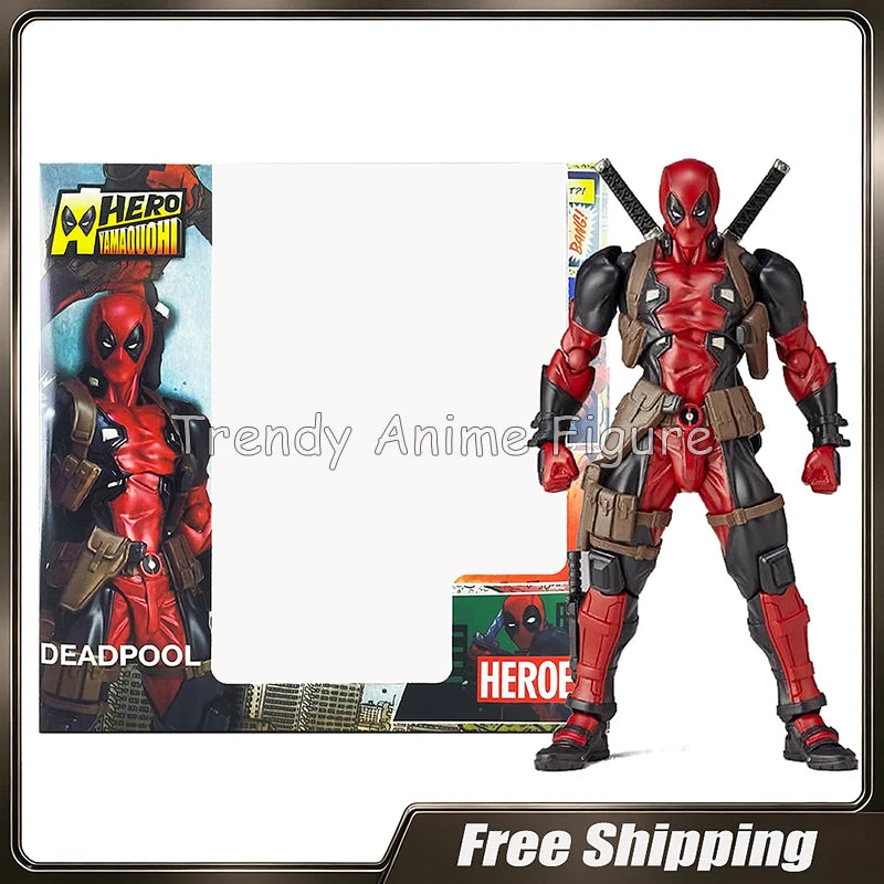 Figura de Acción Revoltech Deadpool, Kaiyodo Amazing Yamaguchi, Figuras de X-Men, Modelo de PVC de 16 cm, Muñeco de Wade Wilson Deadpool