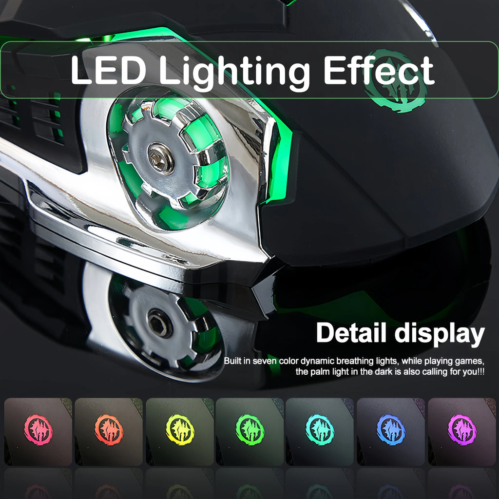 Ratón inalámbrico de 2,4G con Bluetooth, ratón retroiluminado RGB para juegos, ratón recargable, ratón silencioso de 3600 DPI para Macbook y portátil