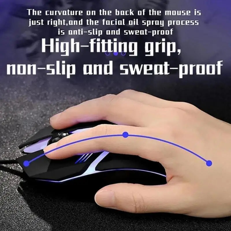 20251 PC ITLY M01 deportes LED luminoso retroiluminado USB con cable ratón para juegos para PC de escritorio portátil Oficina ordenador ratón para juegos