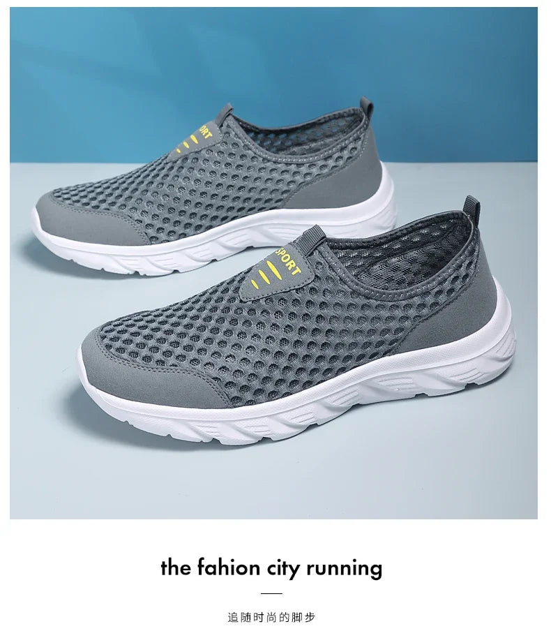 YRZL, zapatos informales ligeros para hombre, zapatillas informales transpirables sin cordones para hombre, zapatos planos antideslizantes para caminar al aire libre, talla 39-46