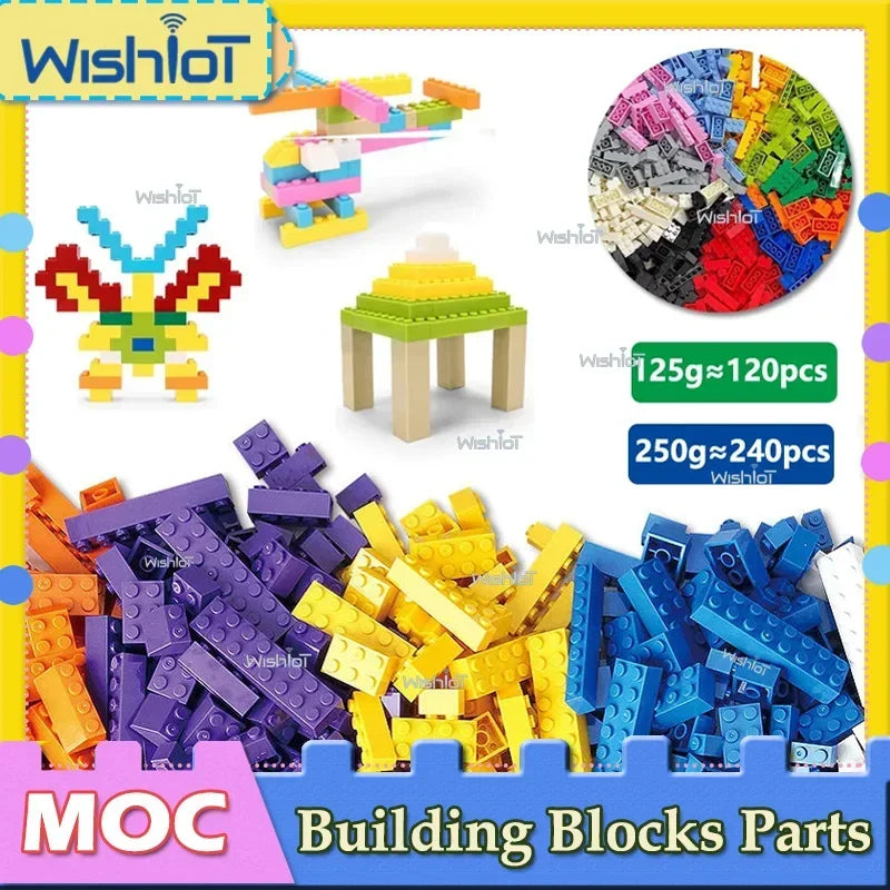 Creativo 125g/250g DIY bloques de construcción coloridos conjunto a granel montaje clásico educativo pequeños ladrillos de pellets juguetes para niños regalos