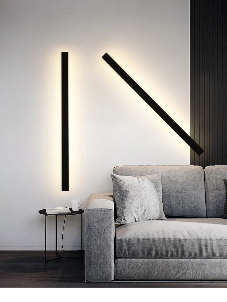 Lámpara de pared impermeable para exteriores, lámparas de pared para jardín, luces LED, fondo de TV nórdico moderno para sala de estar, IP65, arandela de pared de 110/220v