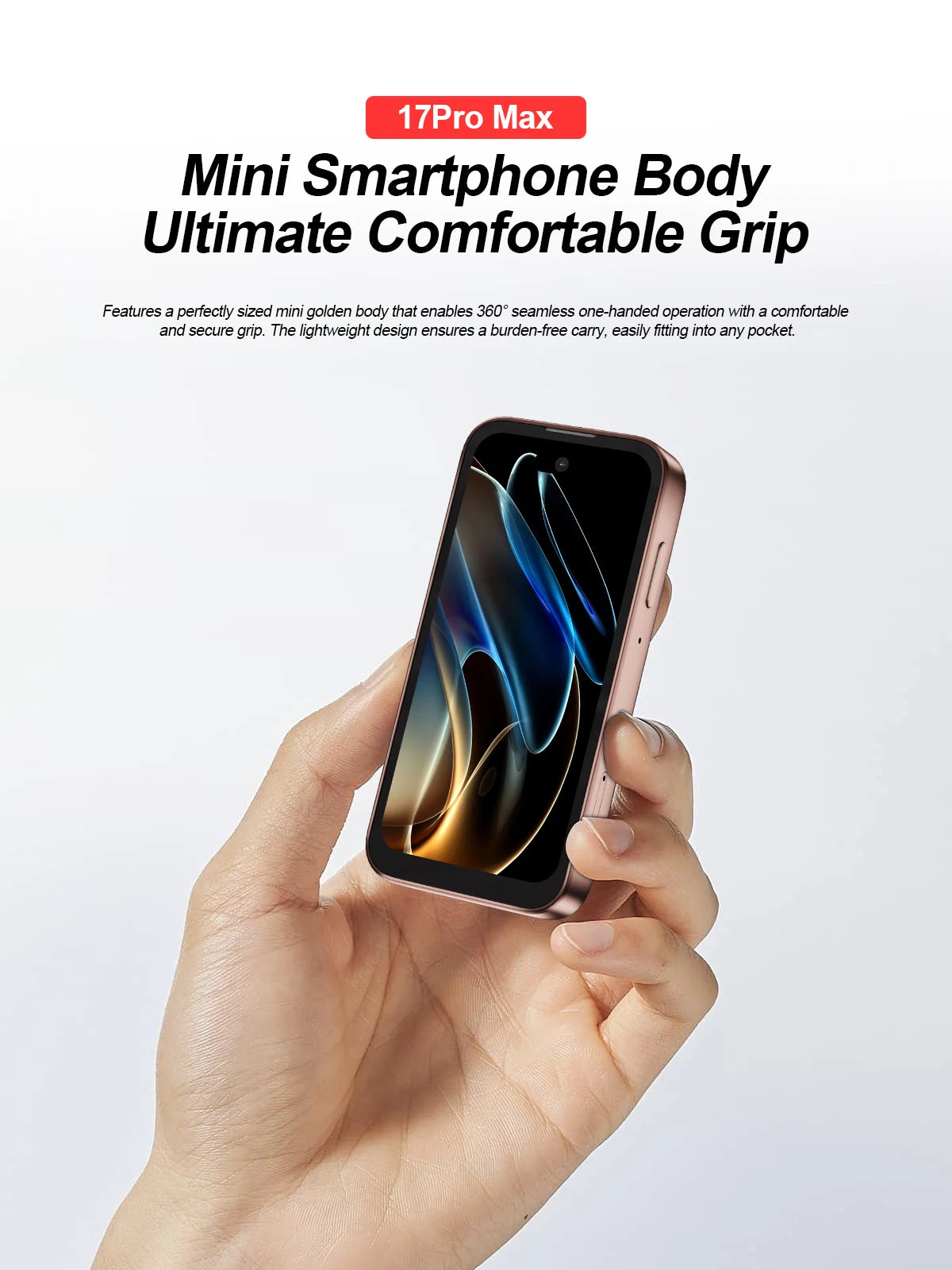 Mini Smartphone SERVO 17 PRO MAX con Pantalla Completa de 3.75'', 3G WCDMA, Doble SIM, GPS, Desbloqueo Facial, Android, Teléfono Móvil Inteligente Pequeño