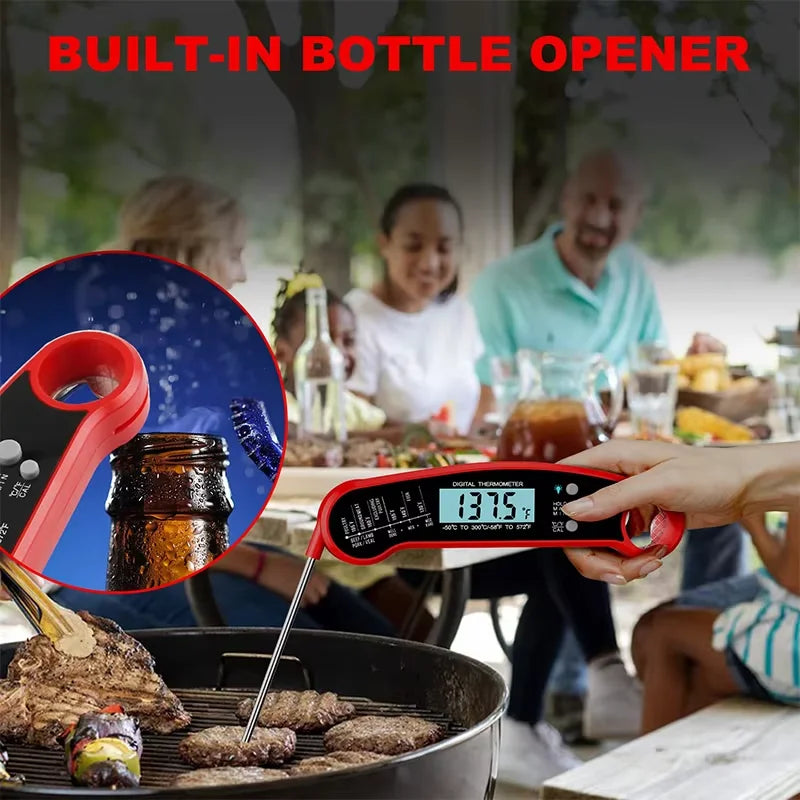 LMETJMA Termómetro digital para carne Termómetro para carne de lectura instantánea Digital con sonda Termómetro para alimentos para cocinar a la parrilla JT-124