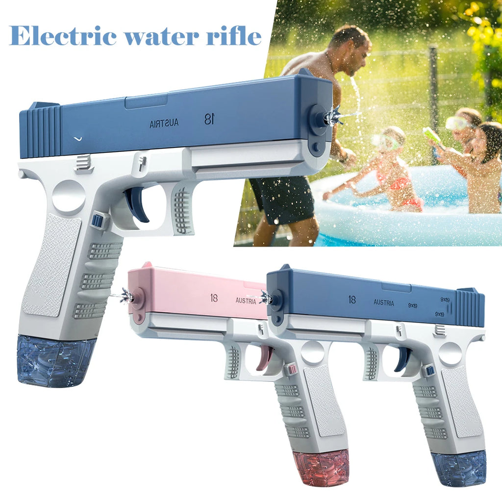 Pistola de Agua Eléctrica, Juguetes de Agua con Chorro, Pistolas de Agua Automáticas de Alta Presión para Niños, Juguetes de Agua Recargables