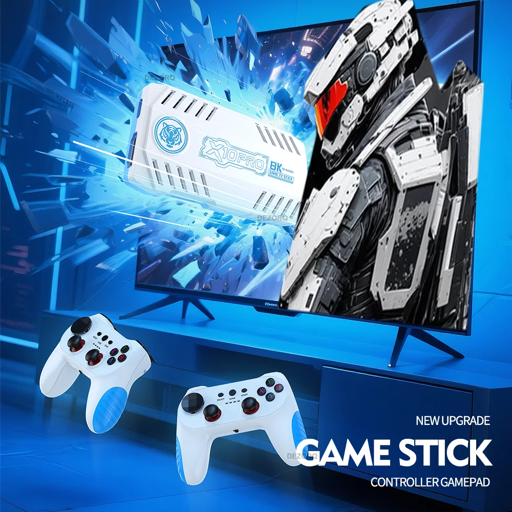 Consola de juegos Retro X10 Pro, videojuegos clásicos con 50 emuladores, 50000 juegos, consola de juegos de TV S905x3