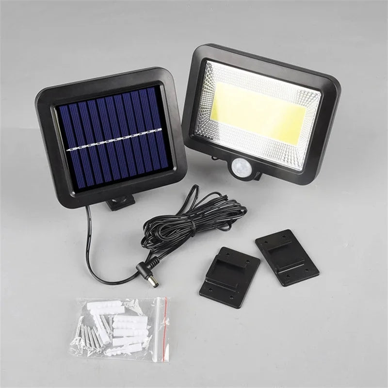Lámpara Solar LED COB con Sensor de Movimiento para Jardín