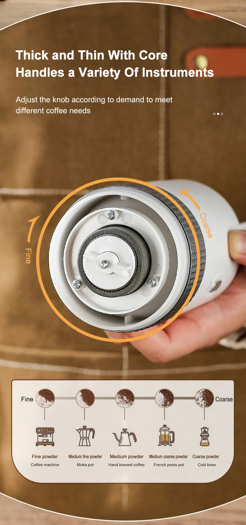 Molinillo de café eléctrico inalámbrico USB, molinillo de cerámica profesional con núcleo de molienda, molino de granos de café, accesorios portátiles para cafetera