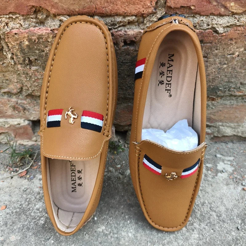 YRZL Mocasines blancos Mocasines de cuero PU negro para hombre Mocasines casuales sin cordones Hombres Mocasines cómodos Zapatos de conducción para hombres