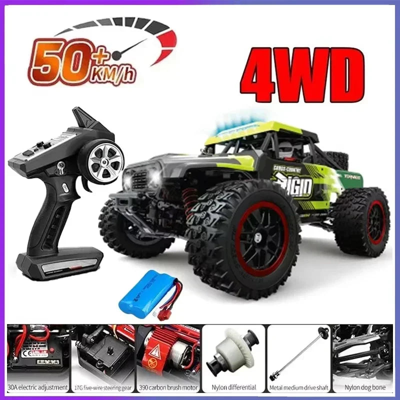 JJRC -Q130 sin escobillas de alta velocidad 70 KM/H4X4 todoterreno 2,4G 4WD Control remoto RC coche 4WD Racing Monster Racing Boy juguete para regalo 1:16