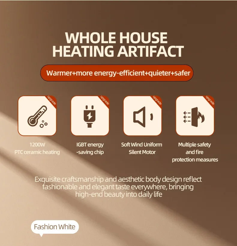 Calentador doméstico pequeño, temperatura constante duradera, añadir rápidamente seguridad y ahorro de energía, protección de apagado, calentador eléctrico