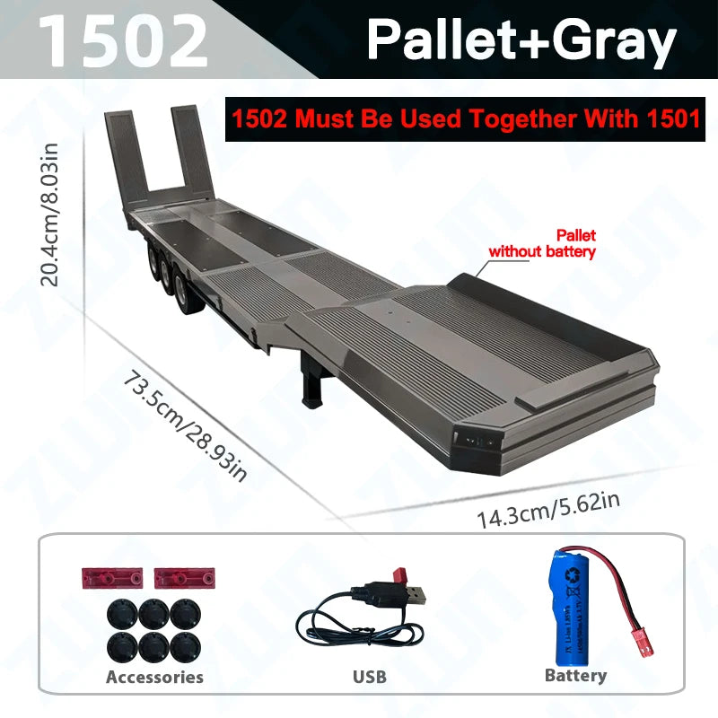 HUINA 1501 2,4G RC camión con luz 1:18 4WD escala completa 19CH Control remoto coche aleación camión pesado remolque modelo juguete para regalo de chico