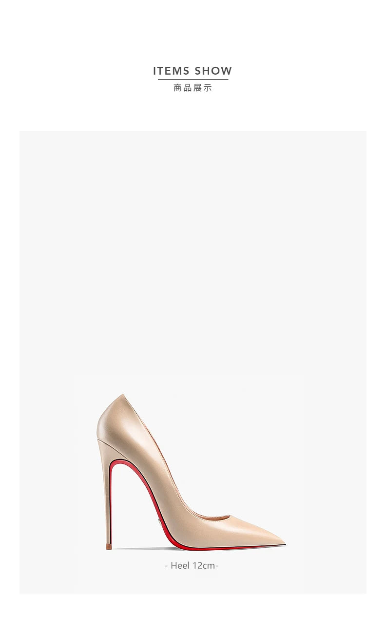 Zapatos de Tacón Alto de Punta Fina para Mujer – Cuero Mate