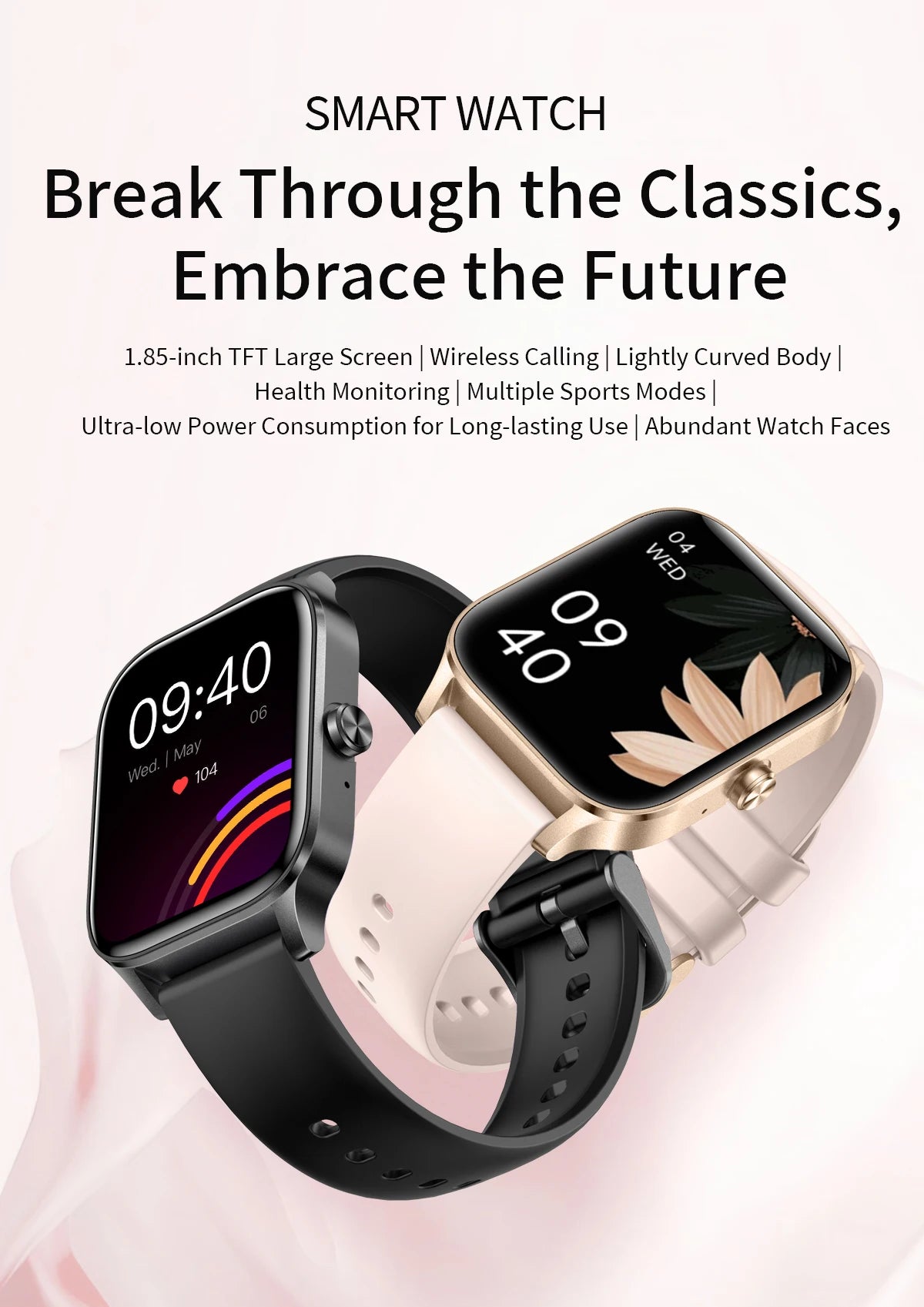 LIGE Reloj Inteligente Mujer HD 1.85 Bluetooth