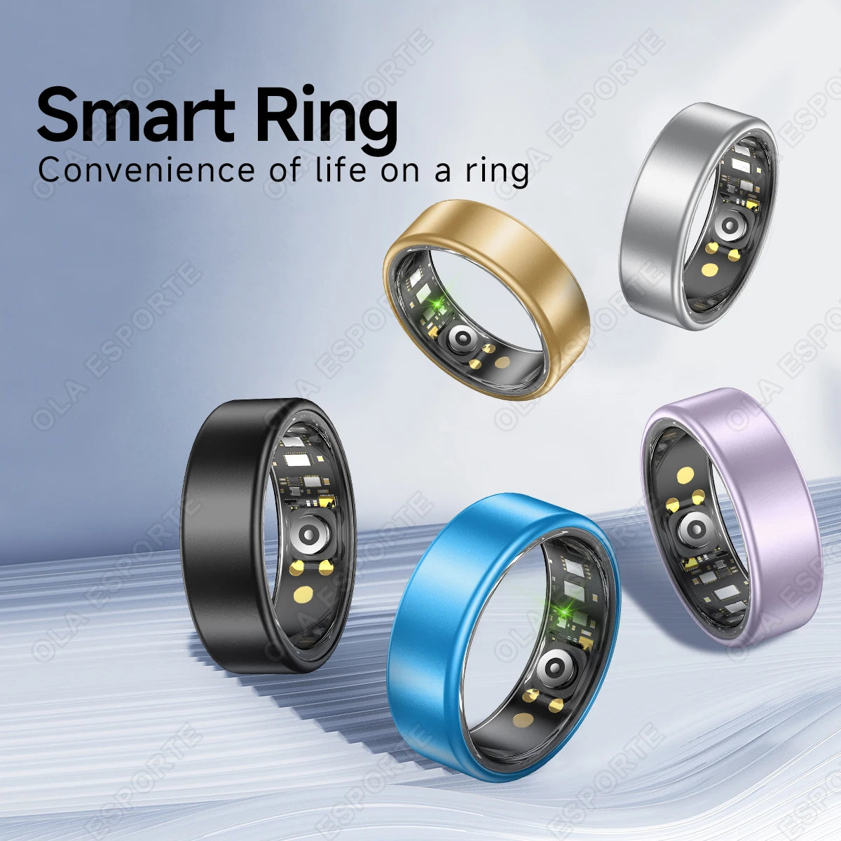 Nuevo Anillo Inteligente R12 2026 con Caja de Carga, Gestor de Salud, Resistente al Agua IP68 5 ATM, Múltiples Modos Deportivos, Anillos Inteligentes para Hombres y Mujeres