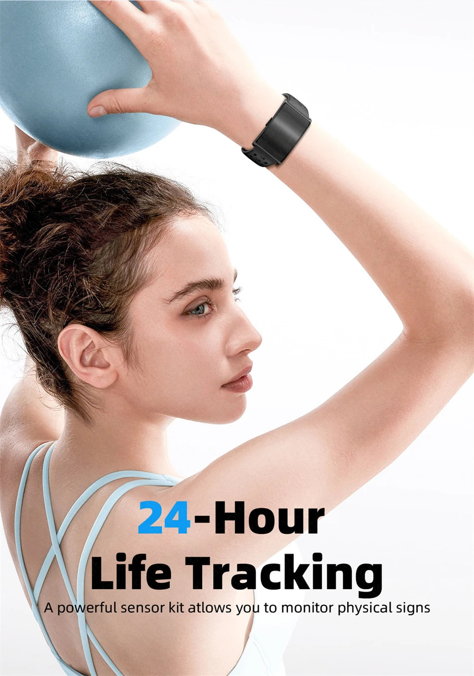 Pulsera inteligente LIGE sin pantalla con GPS y monitor de salud