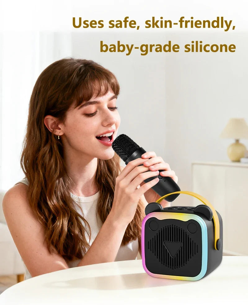 Mini Altavoz Bluetooth Portátil con Micrófono para Karaoke