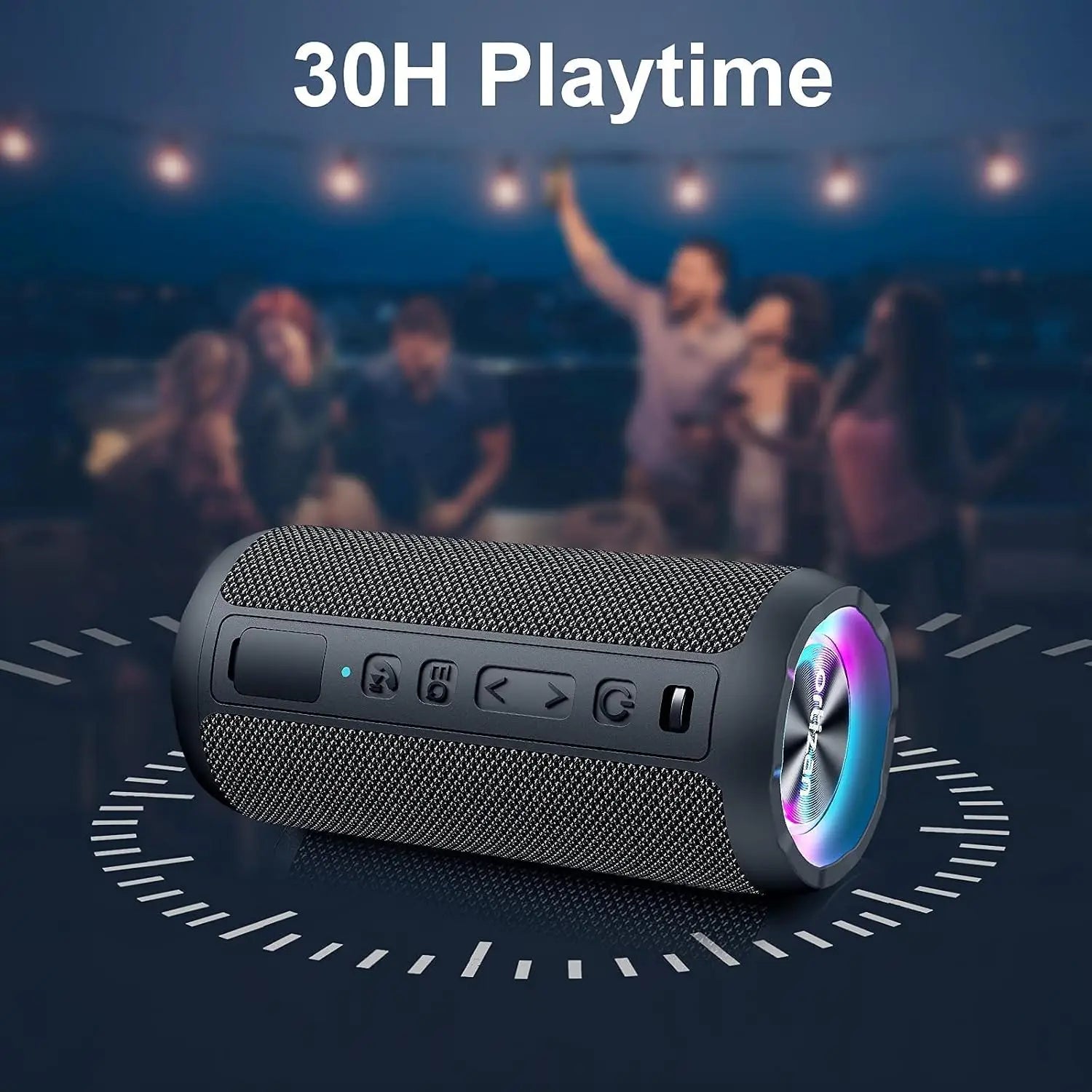 Ortizan X10P Altavoz Bluetooth Portátil LED IPX7
