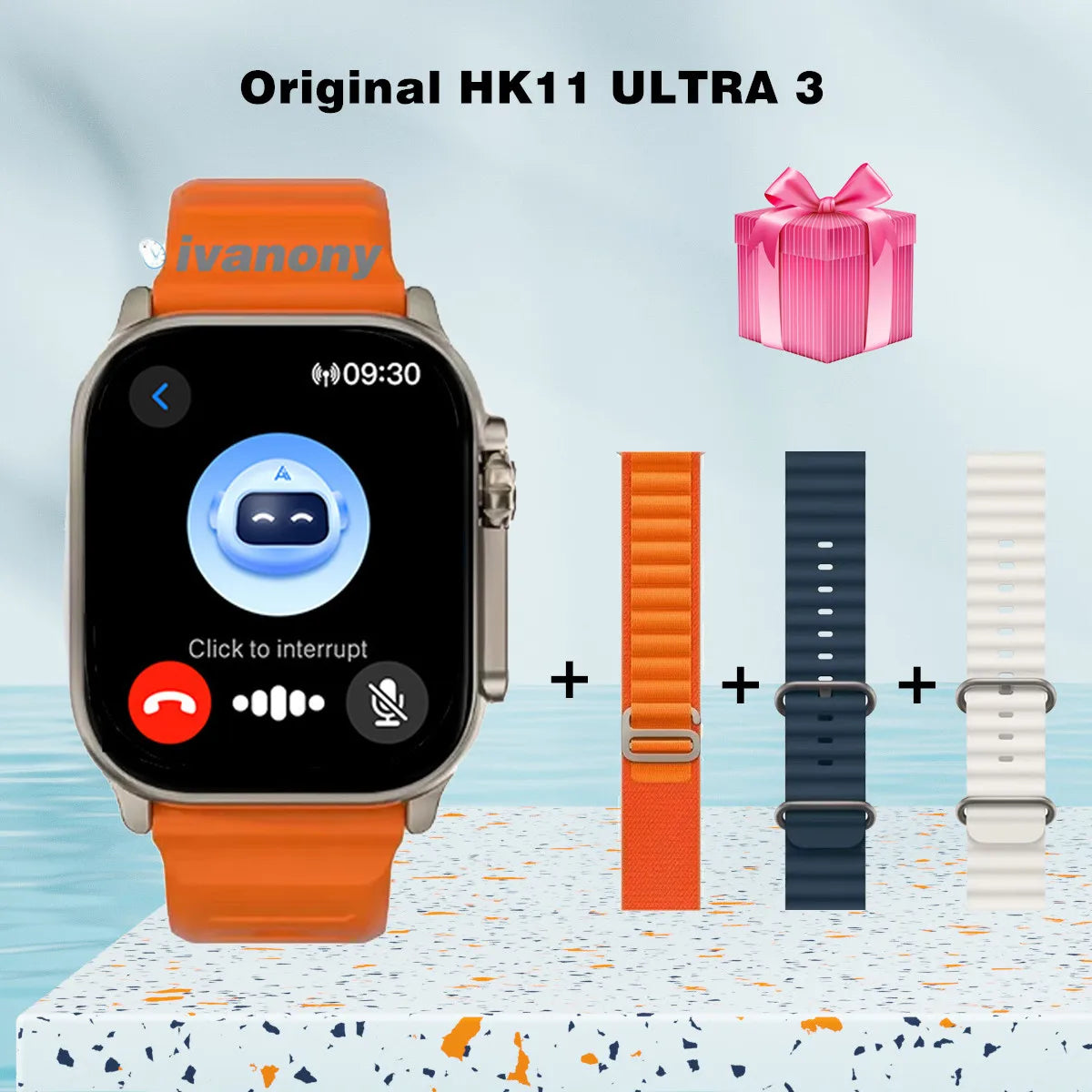 Reloj Inteligente HK11 Ultra 3 con AMOLED, Auriculares TWS y Robots IA