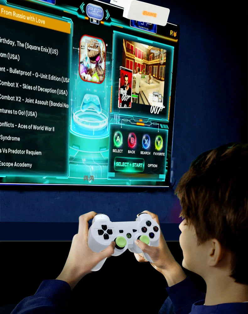 Coopreme X7 Y7 Actualizada Consola de Juegos Super TV con Salida HD, Joystick, Doble Controlador, Juegos de Lucha, Consola de Juegos PSP para el Hogar, Más de 10000 Juegos