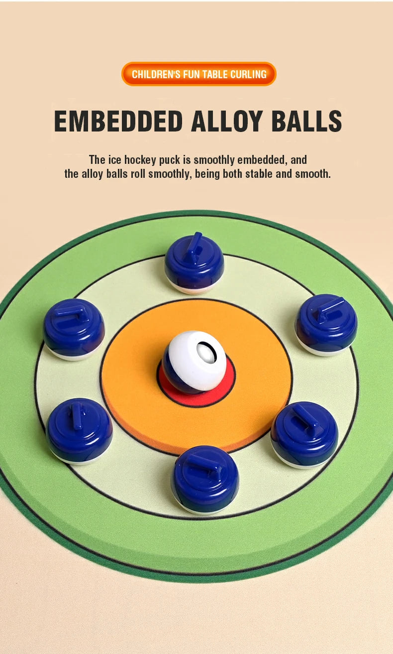 Juego de Mesa Curling 5 en 1 para Familia Hockey sobre Hielo