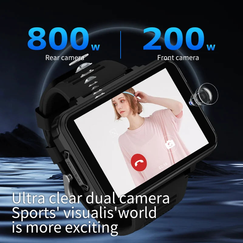 Reloj Inteligente AMOLED 2.4 Pulgadas con Cámara Dual y WiFi