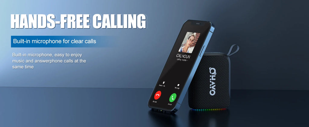 OHAYO Altavoz de ducha Bluetooth, resistente al agua IPX7, potente mini altavoz portátil con clip, inalámbrico, tiempo de reproducción 24 horas, luces RGB